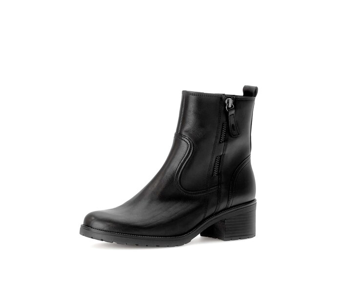 Gabor Damen  Elegante Stiefelette Schwarz - Glattleder