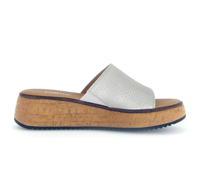 Gabor Damen  Pantolette Beige - Effektleder