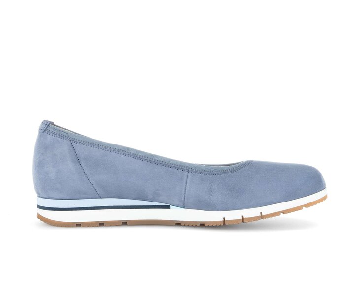 Gabor Damen  Sportliche Ballerina Blau - Rauleder