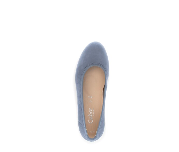 Gabor Damen  Sportliche Ballerina Blau - Rauleder