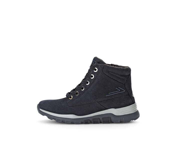 Gabor Damen Sportliche Stiefelette Blau - Rauleder