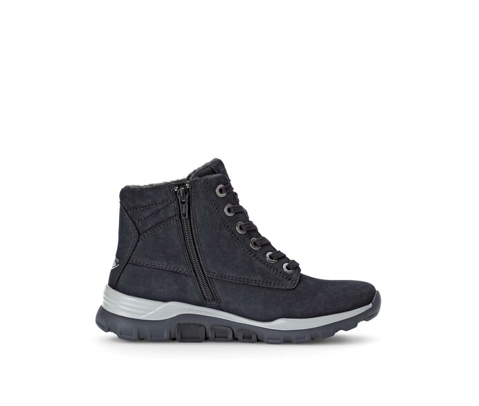 Gabor Damen  Sportliche Stiefelette Blau - Rauleder