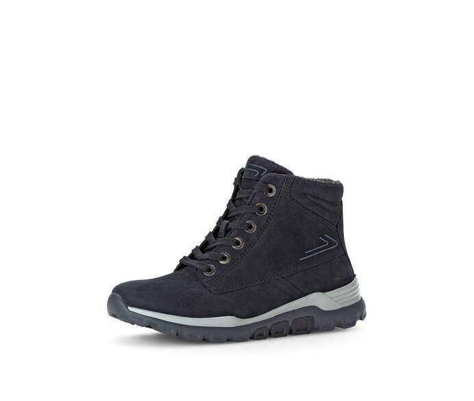 Gabor Damen  Sportliche Stiefelette Blau - Rauleder