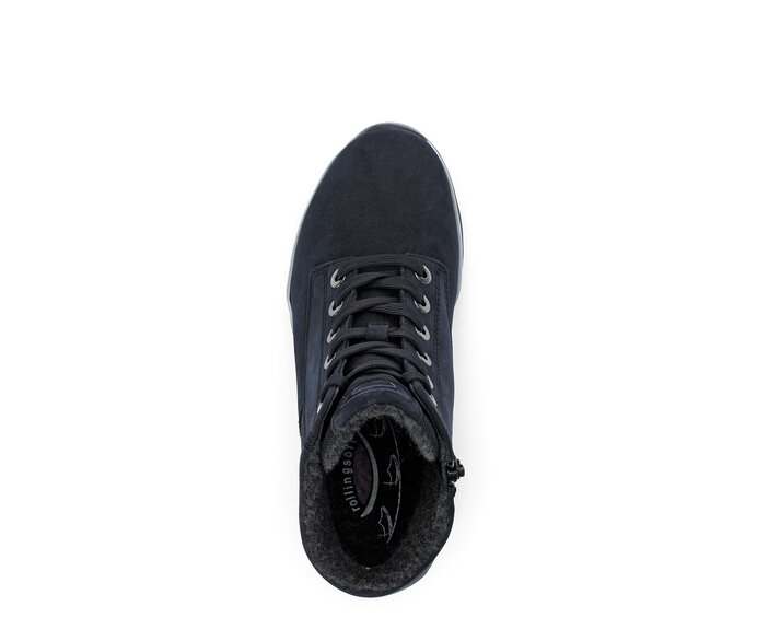 Gabor Damen  Sportliche Stiefelette Blau - Rauleder