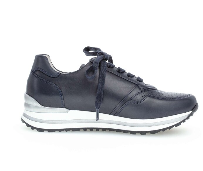 Gabor Damen  Sneaker Low Blau - Glattleder