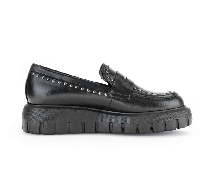 Gabor Damen  Loafer Schwarz - Glattleder