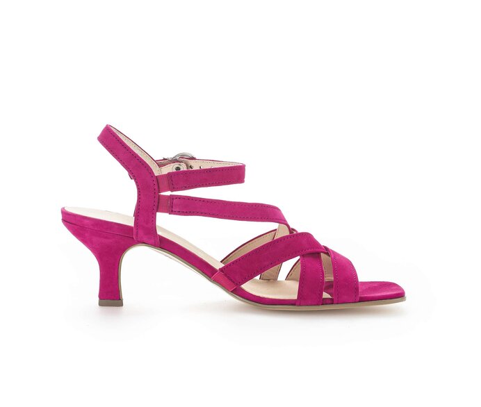 Gabor Damen  Riemchensandale Pink - Rauleder