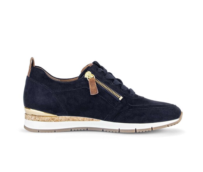 Gabor Damen  Sneaker Low Blau - Rauleder