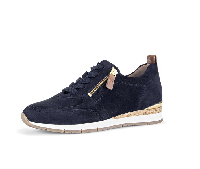 Gabor Damen  Sneaker Low Blau - Rauleder