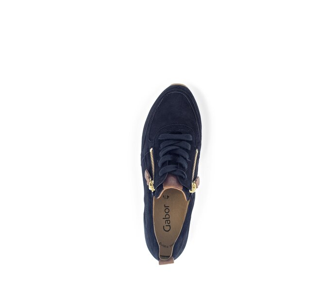 Gabor Damen  Sneaker Low Blau - Rauleder