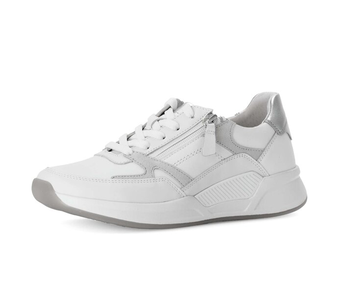 Gabor Damen  Sneaker Low Weiß - Materialmix Leder