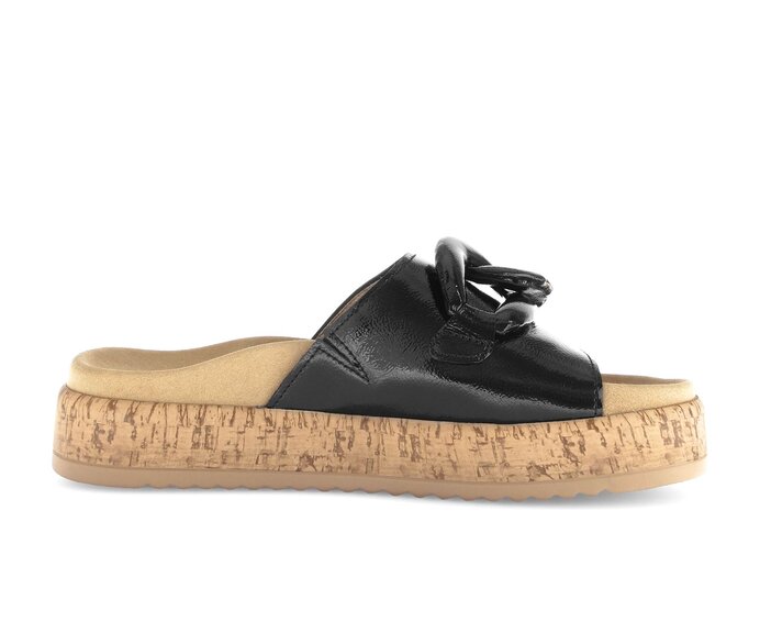 Gabor Damen  Pantolette Schwarz - Lackleder
