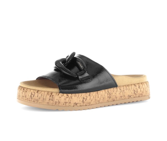 Gabor Damen  Pantolette Schwarz - Lackleder