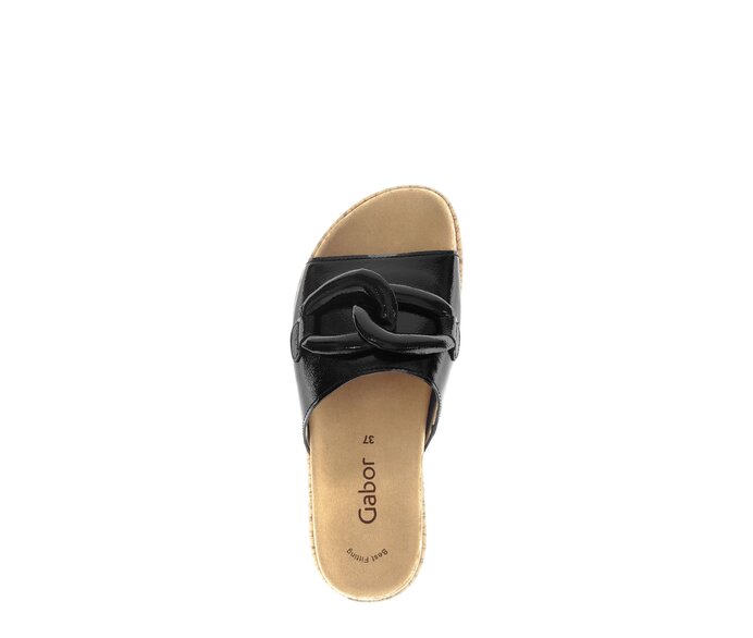 Gabor Damen  Pantolette Schwarz - Lackleder