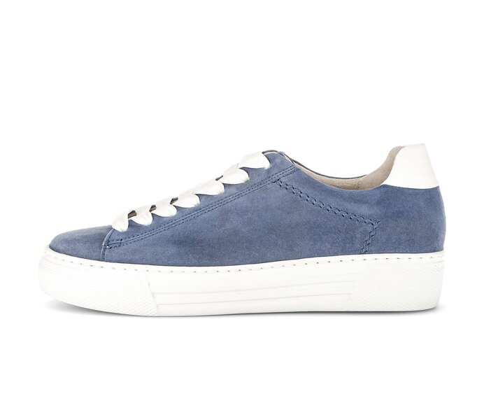 Gabor Damen Sneaker Low Blau - Rauleder