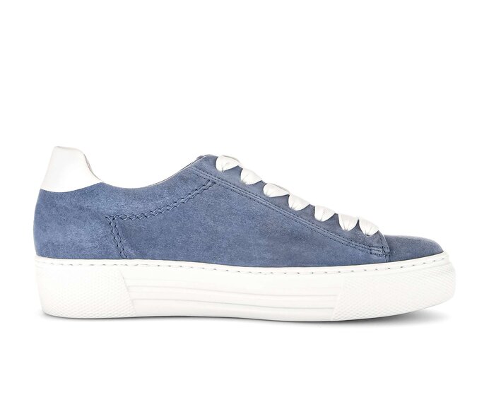 Gabor Damen  Sneaker Low Blau - Rauleder