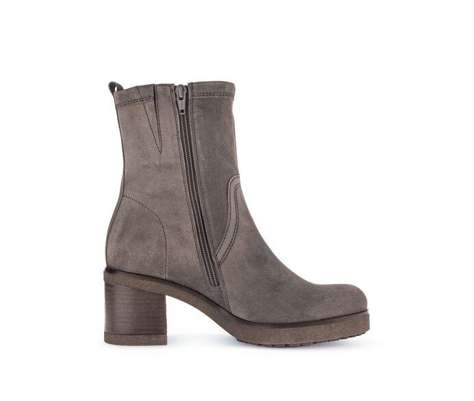 Gabor Damen  Plateau Stiefelette Grau - Rauleder