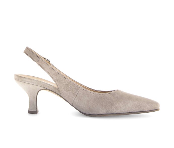 Gabor Damen  Slingpumps Beige - Rauleder