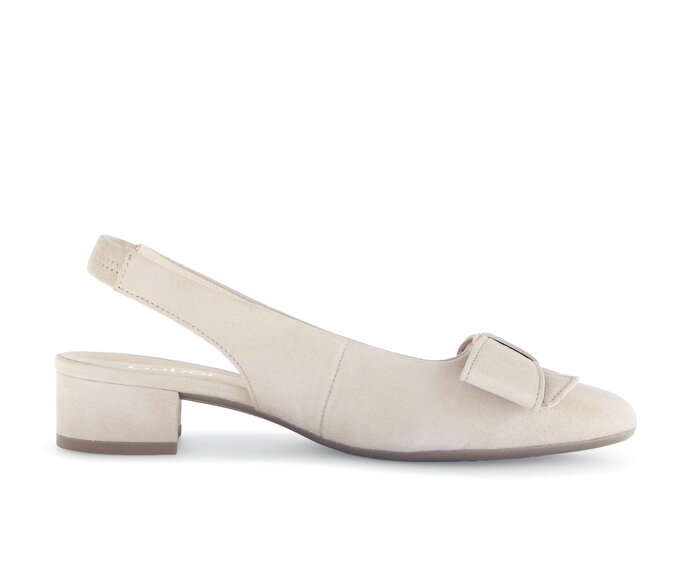Gabor Damen  Slingpumps Beige - Rauleder