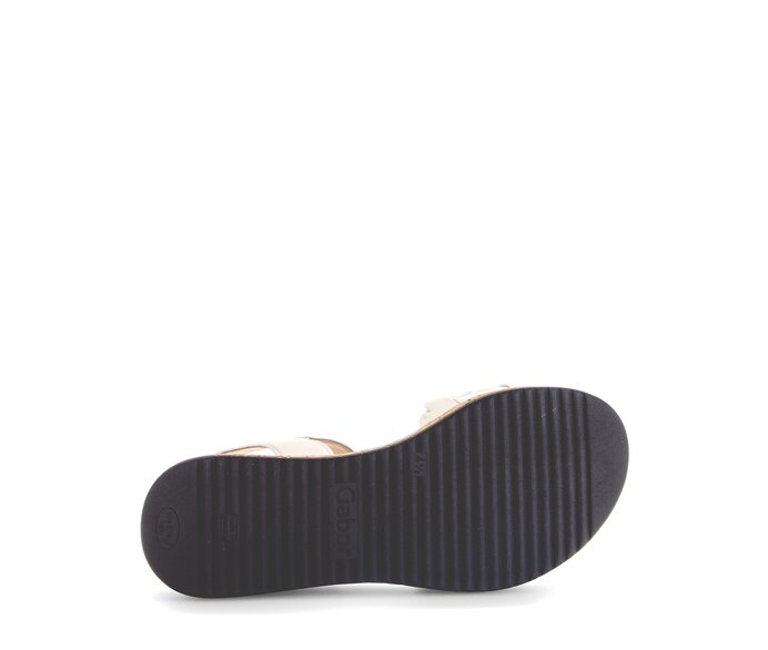 Gabor Damen  Plateau Sandale Creme - Glattleder