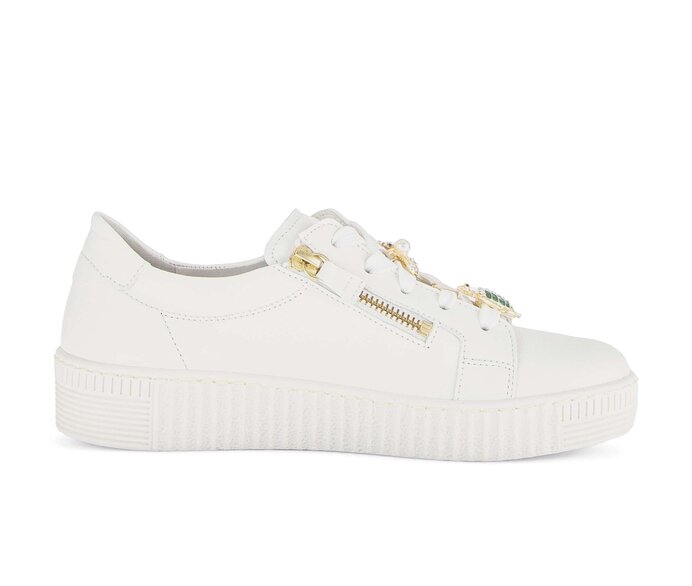 Gabor Damen  Sneaker Low Creme - Glattleder