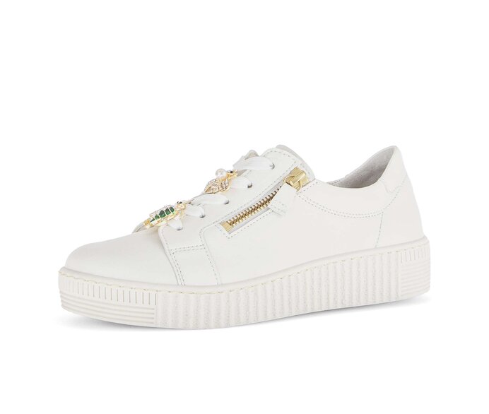Gabor Damen  Sneaker Low Creme - Glattleder
