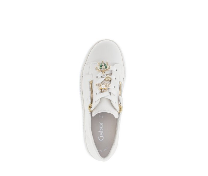 Gabor Damen  Sneaker Low Creme - Glattleder