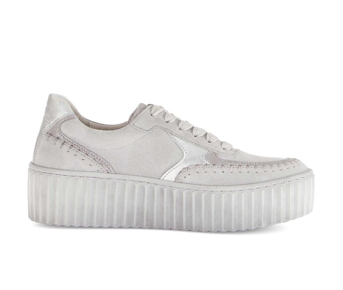 Gabor Damen  Sneaker Low Grau - Materialmix Leder