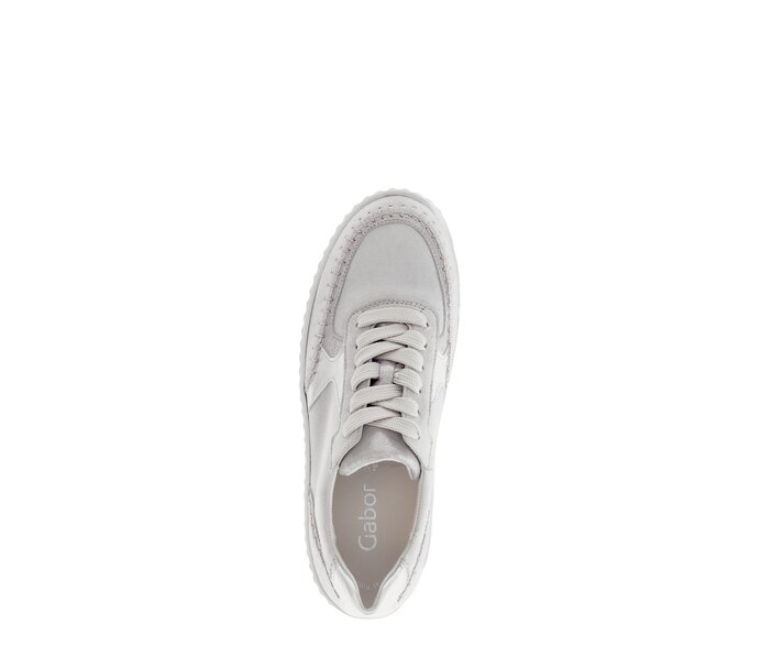Gabor Damen  Sneaker Low Grau - Materialmix Leder
