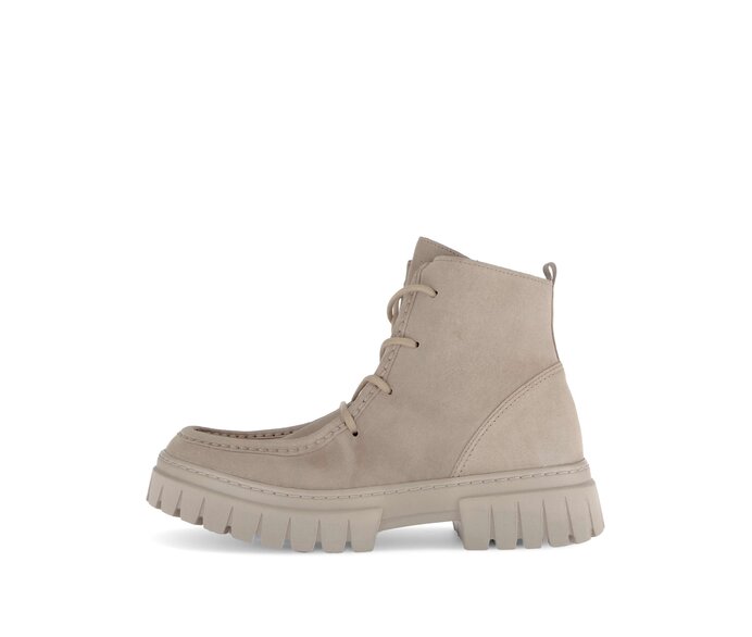 Gabor Damen Schnürstiefelette Beige - Rauleder