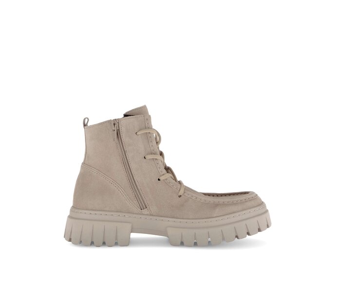 Gabor Damen  Schnürstiefelette Beige - Rauleder