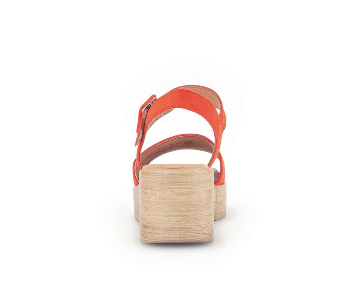 Gabor Damen  Plateau Sandale Orange - Rauleder