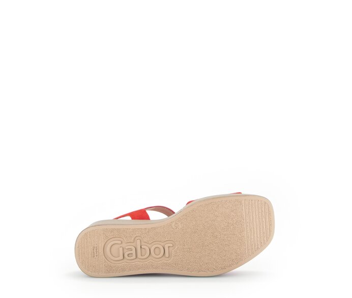 Gabor Damen  Plateau Sandale Orange - Rauleder