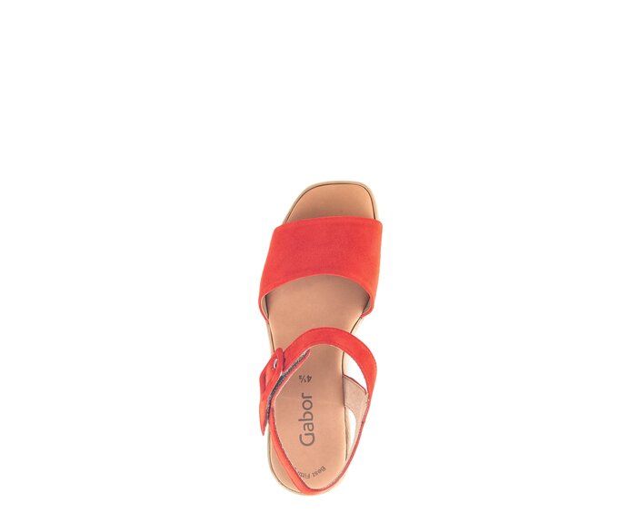 Gabor Damen  Plateau Sandale Orange - Rauleder