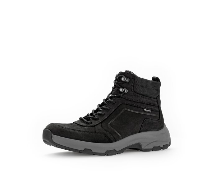 Pius Gabor Herren Sportlicher Stiefel Schwarz - Materialmix Leder/Textil
