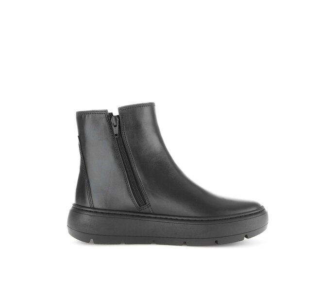 Gabor Damen  Sportliche Stiefelette Schwarz - Glattleder
