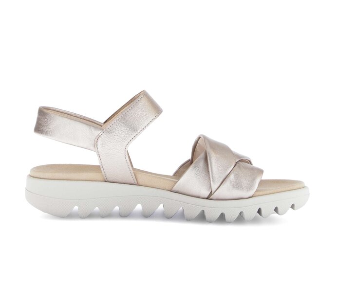 Gabor Damen  Riemchensandale Gold - Effektleder