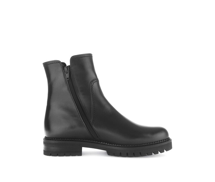 Gabor Damen  Sportliche Stiefelette Schwarz - Glattleder