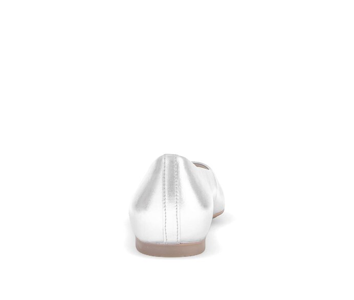 Gabor Damen  Eleganter Ballerina Silber - Effektleder