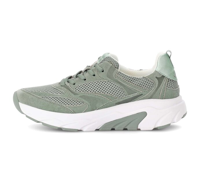 Gabor Damen Sneaker Low Grün - Materialmix Leder/Lederimitat