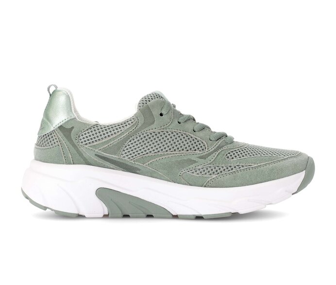 Gabor Damen  Sneaker Low Grün - Materialmix Leder/Lederimitat
