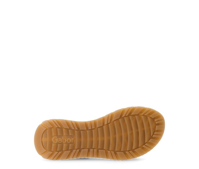 Gabor Damen  Riemchensandale Gold - Materialmix Leder