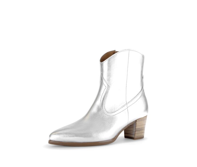 Gabor Damen  Cowboy Boots Silber - Effektleder
