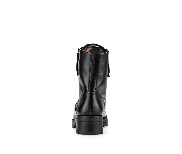 Gabor Damen  Schnürstiefelette Schwarz - Glattleder