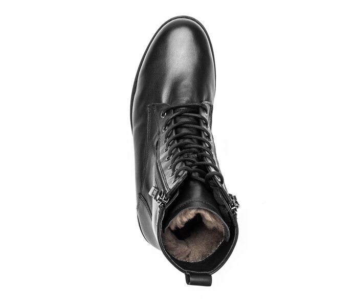 Gabor Damen  Schnürstiefelette Schwarz - Glattleder