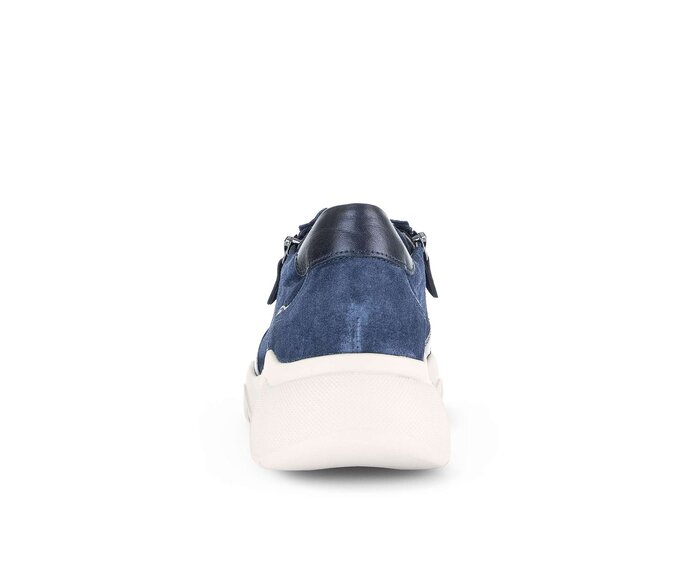 Gabor Damen  Sneaker Low Blau - Materialmix Leder