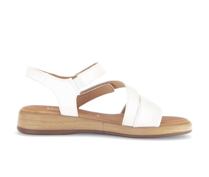 Gabor Damen  Riemchensandale Creme - Glattleder