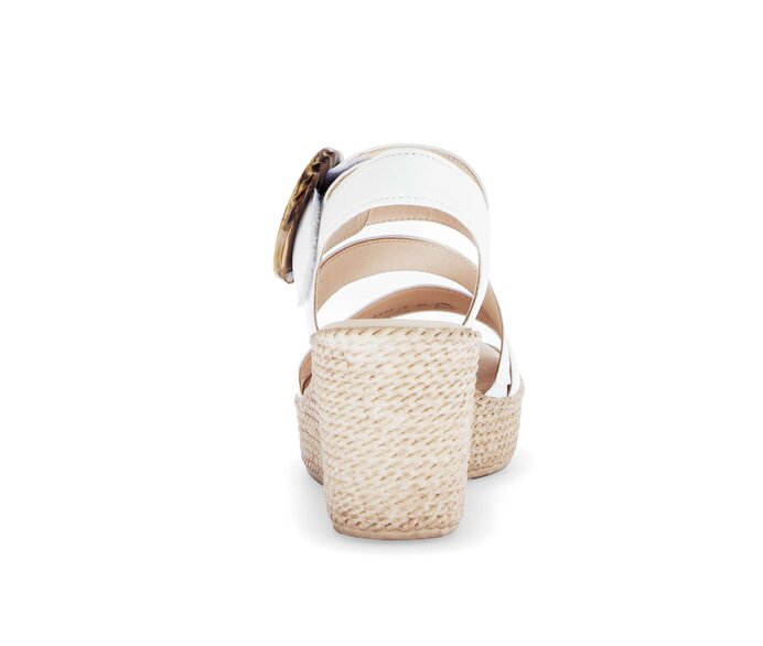 Gabor Damen  Keilsandalette Creme - Glattleder