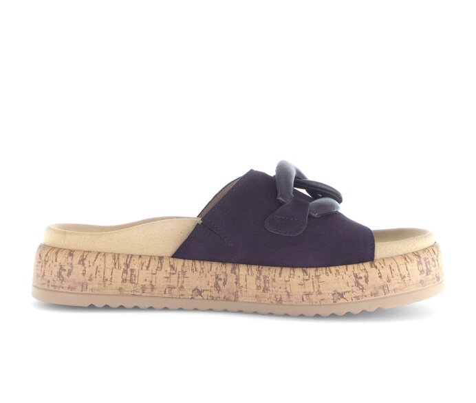 Gabor Damen  Pantolette Blau - Rauleder