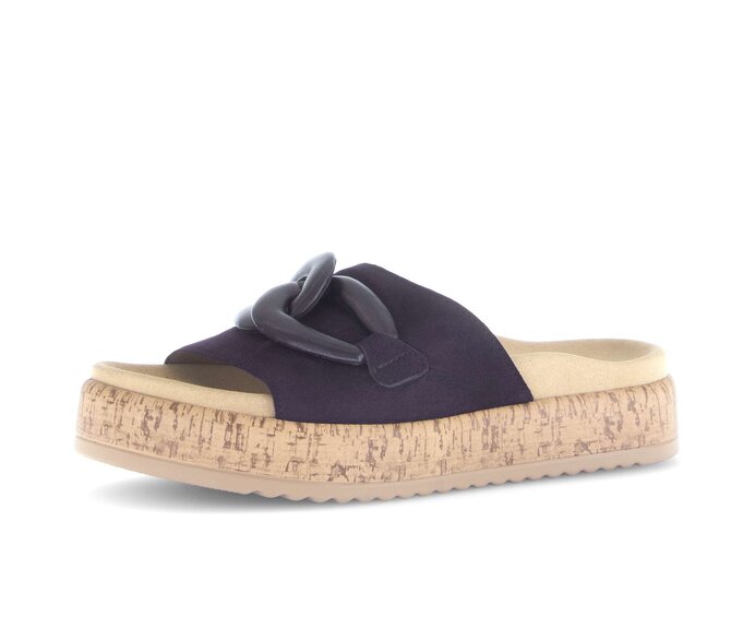 Gabor Damen  Pantolette Blau - Rauleder